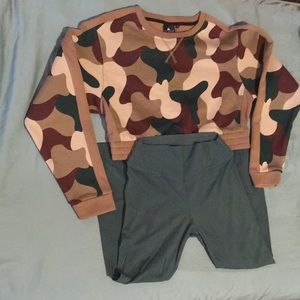 Balance Athletica Outlander OG Mountain Side Crop Top—Pine Pants for free